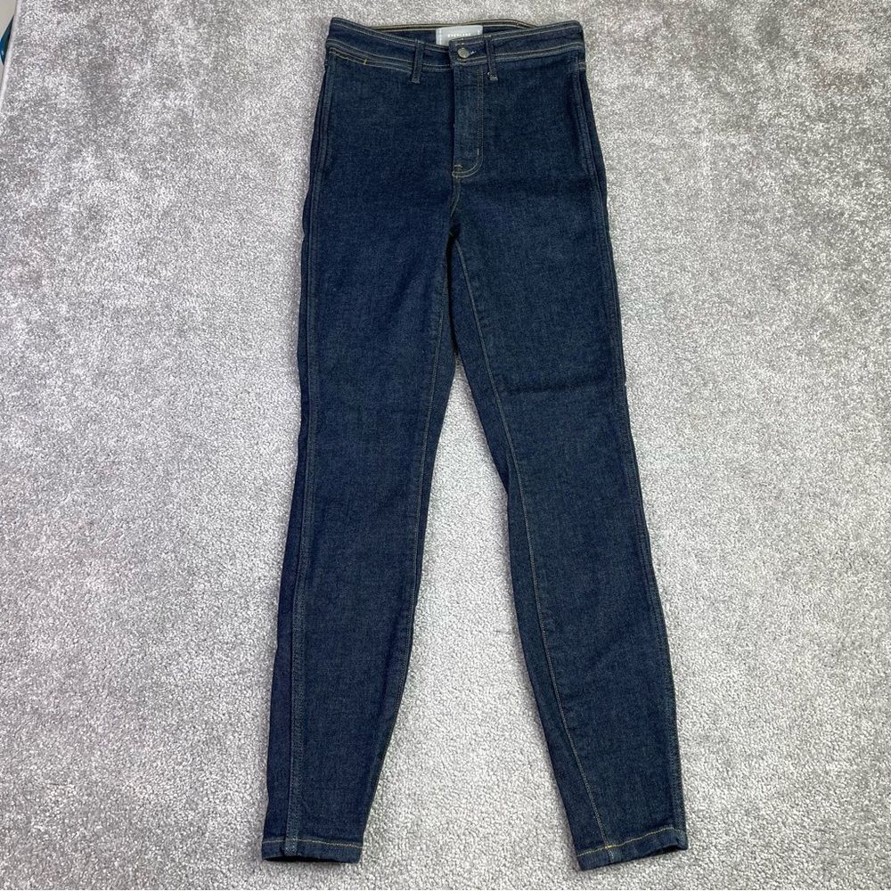 Everlane The Way High Skinny Jean Women's 26X28 Blue High Rise Dark Denim